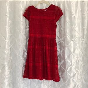 Boutique red lace dress